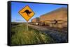 Semi Truck Speeding-null-Framed Stretched Canvas