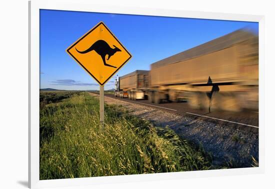 Semi Truck Speeding-null-Framed Photographic Print