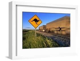 Semi Truck Speeding-null-Framed Photographic Print