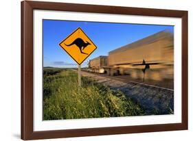 Semi Truck Speeding-null-Framed Photographic Print