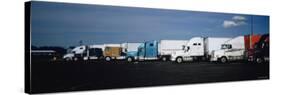 Semi-Trucks Parked on a Road, Ohio, USA-null-Stretched Canvas