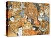 Semi Wild Cat Spread-Ditz-Stretched Canvas