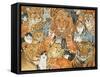 Semi Wild Cat Spread-Ditz-Framed Stretched Canvas