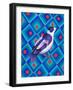 Semicollared Flycather, 2023 (Oil on Canvas)-Jane Tattersfield-Framed Giclee Print