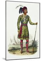 Seminole Leader, History of the Indian Tribes of N. America Osceola-Thomas Loraine Mckenney-Mounted Giclee Print