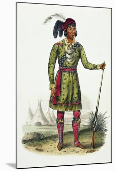 Seminole Leader, History of the Indian Tribes of N. America Osceola-Thomas Loraine Mckenney-Mounted Giclee Print