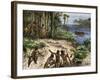 Seminoles Preparing to Ambush U.S. Troops Near Fort Scott during the First Seminole Wars, c.1817-null-Framed Giclee Print