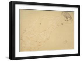 Seminude Lying on Her Stomach-Gustav Klimt-Framed Giclee Print