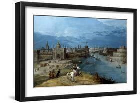 Semiramide Hunting the Lion at the Gates of Babylon-null-Framed Giclee Print