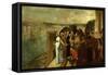 Semiramis Construisant Babylone, Semiramis Building Babylon (Assyrian Queen Sammu-Ramat)-Edgar Degas-Framed Stretched Canvas