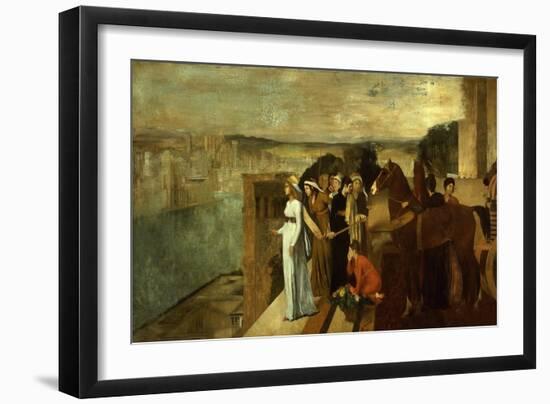 Semiramis Construisant Babylone, Semiramis Building Babylon (Assyrian Queen Sammu-Ramat)-Edgar Degas-Framed Giclee Print