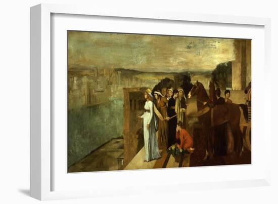 Semiramis Construisant Babylone, Semiramis Building Babylon (Assyrian Queen Sammu-Ramat)-Edgar Degas-Framed Giclee Print