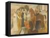 Sémiramis construisant Babylone-Edgar Degas-Framed Stretched Canvas