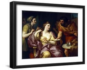 Semiramis Welcomes the News of the Revolt of Babylonian-Anton Raphael Mengs-Framed Giclee Print