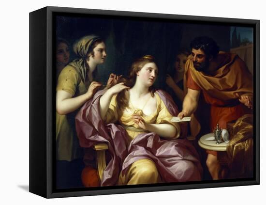 Semiramis Welcomes the News of the Revolt of Babylonian-Anton Raphael Mengs-Framed Stretched Canvas