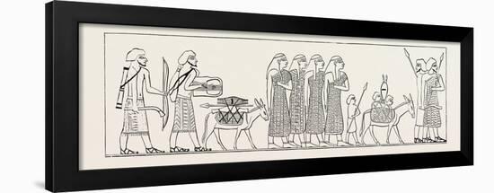 Semites Entering into the Nome of Mah, Egypt, 1879-null-Framed Giclee Print