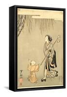 Semitori-Suzuki Harunobu-Framed Stretched Canvas