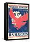 Semper Fidelis, Eagle and Insignia-null-Framed Stretched Canvas