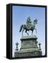 Semper Opera House with Statue of King Johann in the Theaterplatz, Dresden, Saxony, Germany-Robert Harding-Framed Stretched Canvas