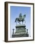 Semper Opera House with Statue of King Johann in the Theaterplatz, Dresden, Saxony, Germany-Robert Harding-Framed Photographic Print