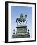 Semper Opera House with Statue of King Johann in the Theaterplatz, Dresden, Saxony, Germany-Robert Harding-Framed Photographic Print