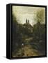 Semur, the Way to Church; Semur, Le Chemin De L'Eglise, C. 1855-1860 and 1872-1873-Jean-Baptiste-Camille Corot-Framed Stretched Canvas