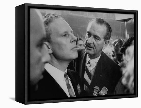 Sen. Albert Gore and Lyndon B. Johnson, at the Democratic Convention-null-Framed Stretched Canvas