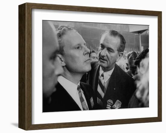 Sen. Albert Gore and Lyndon B. Johnson, at the Democratic Convention-null-Framed Photographic Print