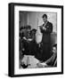 Sen. Election Night, John F Kennedy Listens to Brother Robert Read Returns as Ethel Listens, Boston-Yale Joel-Framed Photographic Print