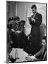 Sen. Election Night, John F Kennedy Listens to Brother Robert Read Returns as Ethel Listens, Boston-Yale Joel-Mounted Photographic Print