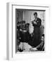 Sen. Election Night, John F Kennedy Listens to Brother Robert Read Returns as Ethel Listens, Boston-Yale Joel-Framed Photographic Print