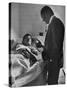 Sen. George Mcgovern Visiting Cesar Chavez-null-Stretched Canvas