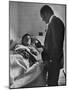 Sen. George Mcgovern Visiting Cesar Chavez-null-Mounted Photographic Print