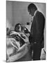 Sen. George Mcgovern Visiting Cesar Chavez-null-Mounted Photographic Print