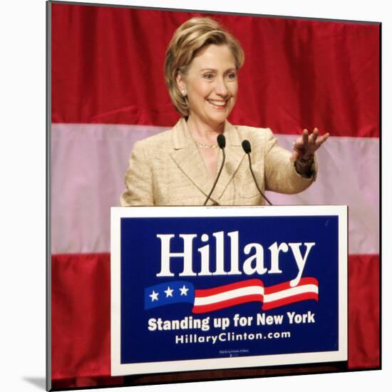 Sen. Hillary Clinton Addresses Supporters at the New York Women for Hillary Luncheon-null-Mounted Photographic Print