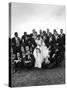 Sen. John F. Kennedy and His Bride Jacqueline Posing with 14 Ushers from Their Wedding Party-Lisa Larsen-Stretched Canvas