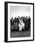 Sen. John F. Kennedy and His Bride Jacqueline Posing with 14 Ushers from Their Wedding Party-Lisa Larsen-Framed Photographic Print