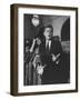 Sen. John F. Kennedy and His Wife Speaking-Ed Clark-Framed Photographic Print