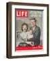 Sen. John F. Kennedy and Wife Jacqueline Showing off Newborn Caroline Kennedy, April 21, 1958-Nina Leen-Framed Photographic Print