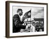 Sen. John F. Kennedy Campaigning for President-null-Framed Photographic Print