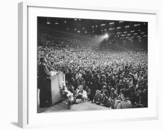 Sen. John F. Kennedy During Campaign for Presidency-null-Framed Photographic Print