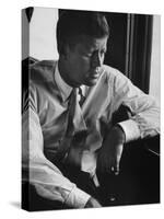 Sen. John F. Kennedy During His Presidential Campaign-null-Stretched Canvas