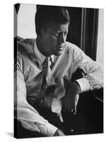 Sen. John F. Kennedy During His Presidential Campaign-null-Stretched Canvas