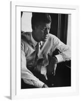 Sen. John F. Kennedy During His Presidential Campaign-null-Framed Photographic Print