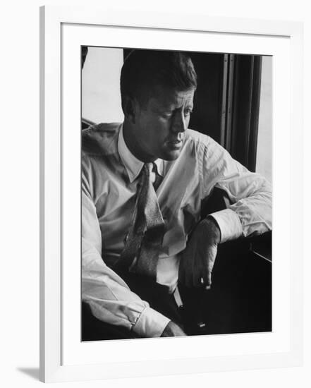 Sen. John F. Kennedy During His Presidential Campaign-null-Framed Photographic Print