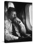 Sen. John F. Kennedy on His Private Plane During His Presidential Campaign-null-Stretched Canvas