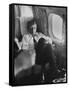 Sen. John F. Kennedy on His Private Plane During His Presidential Campaign-null-Framed Stretched Canvas