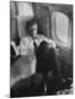 Sen. John F. Kennedy on His Private Plane During His Presidential Campaign-null-Mounted Photographic Print