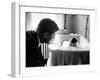 Sen. John F. Kennedy Playing Peek-A-Boo with His Daughter Caroline in Her Crib-Ed Clark-Framed Photographic Print