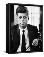 Sen. John F. Kennedy Posing for Picture-null-Framed Stretched Canvas